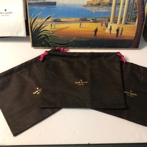 Lot of 3 Kate Spade Wallet/ clutch Dust bag New
